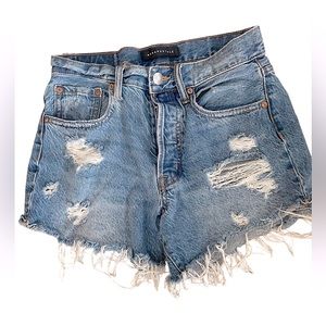 Aeropostale 90's High Rise Cut Off Denim Shorts (2)